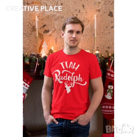 🌲🌟🎁 Коледни тениски за влюбени - Team Rudolph 💞😍, снимка 3 - Коледни подаръци - 52503331