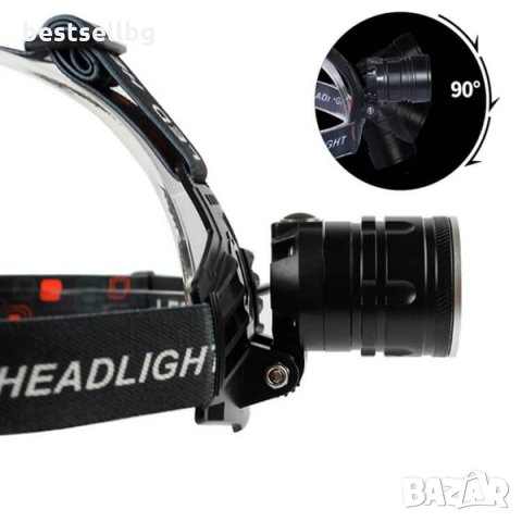 Мощен акумулаторен лед челник фенер за глава зареждащ USB риболов лов, снимка 5 - Къмпинг осветление - 29054586