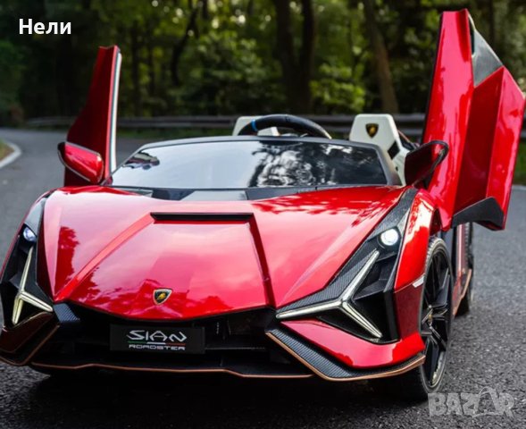 Акумулаторен Двуместна КОЛА Lamborghini SIAN 4X4 24V батерия,MP4, снимка 8 - Детски велосипеди, триколки и коли - 43675230