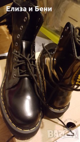Н: 38 и 42 ОРИГИНАЛНИ нови ботуши кубинки номер 38 и 42 DR. MARTENS на плаформа, снимка 6 - Дамски ботуши - 35131463