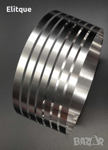 Форма за печива, от неръждаема стомана с процепи за равно изрязване на блатове - 2бр в комплект, снимка 5 - Други - 52903411