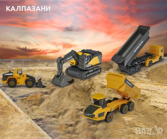 Сет строителни машини Volvo, 4 бр. Majorette 212057287, снимка 7 - Коли, камиони, мотори, писти - 44112491