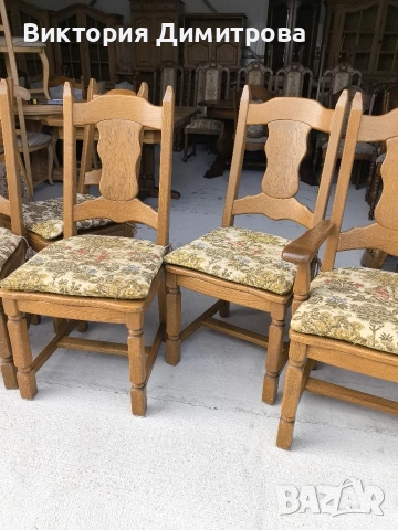 Комплект трапезария: маса и 6 стола , снимка 8 - Маси - 53585013