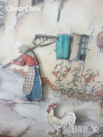 Anton Pieck 3D картина/2бр детски релефни картини/дървена рамка 30x24см, снимка 12 - Картини - 51054994
