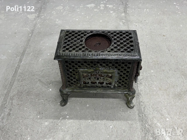 Антична чугунена печка / котлон – винтидж декор, снимка 9 - Печки, фурни - 50739322
