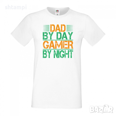 Мъжка тениска Dad By Day Gamer Баща, Дядо,Празник,Татко,Изненада,Повод,Рожден ден, Имен Ден,, снимка 2 - Тениски - 36503976