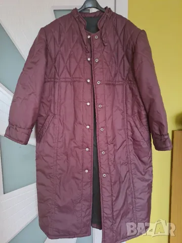 Дамско зимно дълго палто манто шушлеково голям размер, снимка 2 - Палта, манта - 48975930