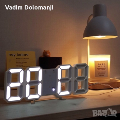 Дигитален часовник с будилник TV1016, снимка 3 - Стенни часовници - 52425575