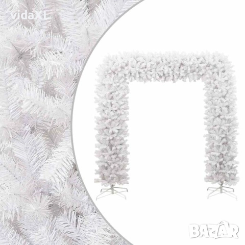 vidaXL Коледна елха арка, бяла, 240 см(SKU:345090)