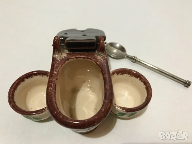 Френска винтидж солница moutardier wc форма на тоалетна чиния, снимка 4 - Аксесоари за кухня - 40652860