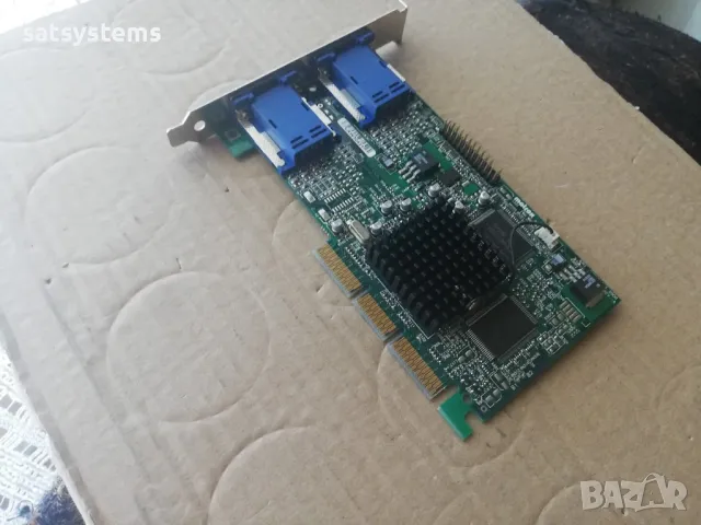 Видео карта Matrox MGI G45+MDHA16D 971-0301 REV:A DUAL VGA 16MB AGP, снимка 4 - Видеокарти - 48095588