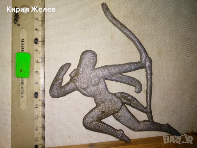 АРТЕМИДА / ДИАНА Стара КОЛЕКЦИОНЕРСКА МЕТАЛНА ФИГУРКА БАРЕЛЕФ ЛОВНА СЦЕНА 42743, снимка 6 - Колекции - 43875780