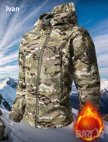 зимно - есенно тактическо яке с поларена подплата. размер м, снимка 6 - Екипировка - 53122376