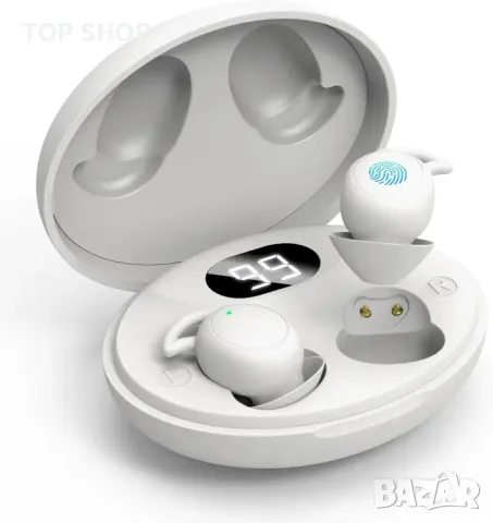 Wnqou Sleep Earbuds Шумопотискащи мини слушалки за поставяне в ушите за сън, бежово; бяло, снимка 2 - Bluetooth слушалки - 49335563