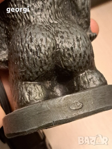 Руска метална статуетка на мечето Миша Олимпиадата в Москва 1980г., снимка 6 - Статуетки - 53153535