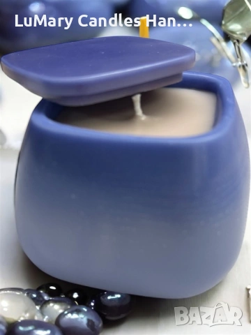 Свещ “ Синя тишина”, снимка 3 - Декорация за дома - 53224736