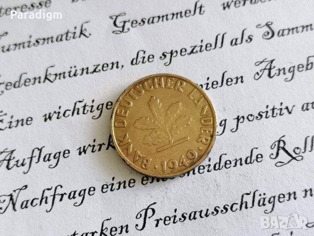 Монета - Германия - 10 пфенига | 1949г.; серия G, снимка 2 - Нумизматика и бонистика - 29050367