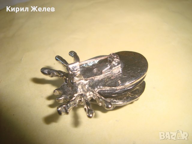 СРЕБРИСТА БРОШКА - КАЛИНКА с ЦИРКОНИ и ЕМАЙ-ЛАК и ЦВЕТЕН КРИСТАЛ 22305, снимка 3 - Други - 32984343