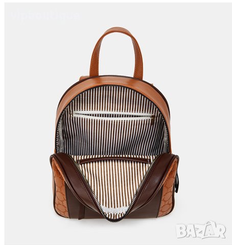 Кафява Дамска Кожена Раница Комплект Чанти, снимка 5 - Раници - 43011178