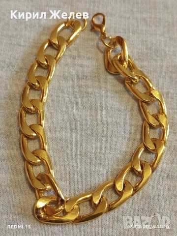 Масивна гривна плетка тип ФИГАРО уникален подарък за всеки повод 51239