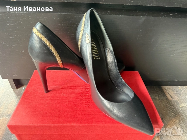 Обувки на ток от естествена кожа 