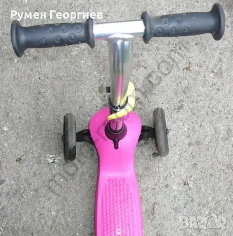 Употребявана детска тротинетка Oxelo B1 – розова, снимка 2 - Детски велосипеди, триколки и коли - 50027059