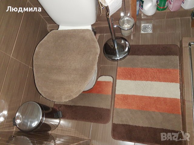 Килим за баня,комплект-оранж 3части., снимка 5 - Килими - 39046526