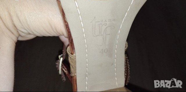 „Zara” дамски сандали с ток, снимка 4 - Сандали - 21701014