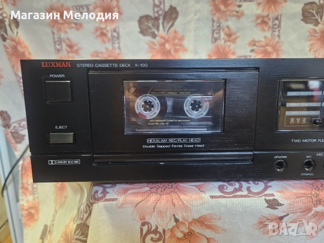 Касетен дек LUXMAN K-100 В отлично техническо и визуално състояние., снимка 2 - Декове - 51874328