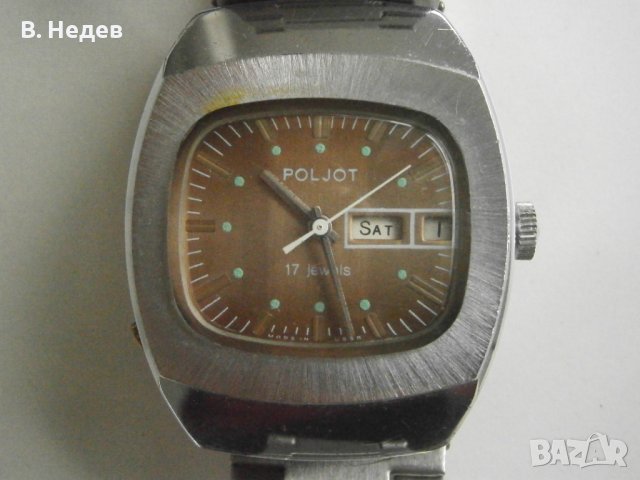 POLJOT, 23 jewels, made in USSR, day-date quickset!, снимка 1 - Мъжки - 43240460