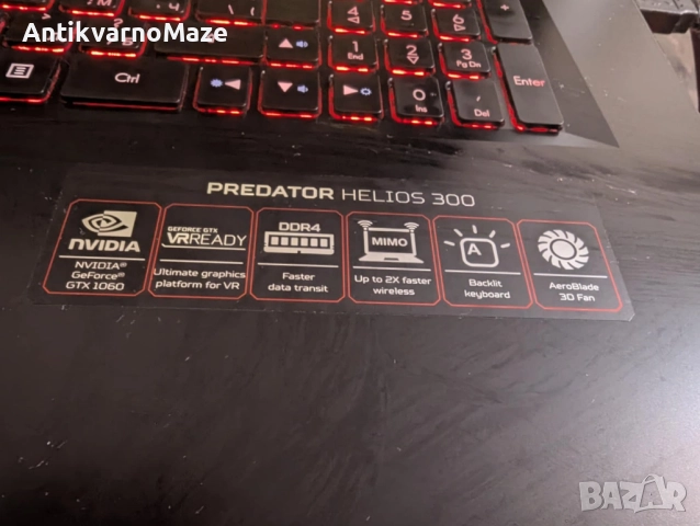 Геймърски лаптоп Acer Predator Helios 300 (PH317-51) , снимка 9 - Лаптопи за игри - 52052310