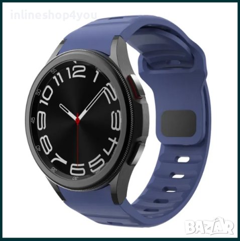 Силиконова Каишка за Samsung Watch 6 Classic / 5 Pro / 4 / 3 20mm, снимка 6 - Смарт гривни - 43780723