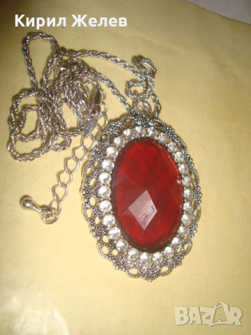 AVON ПОСРЕБРЕНО КРАСИВО СКЪПОЦЕННО КОЛИЕ ФАСЕТИРАН ЦВЕТЕН БОХЕМСКИ КРИСТАЛ 12579, снимка 3 - Колиета, медальони, синджири - 33434881