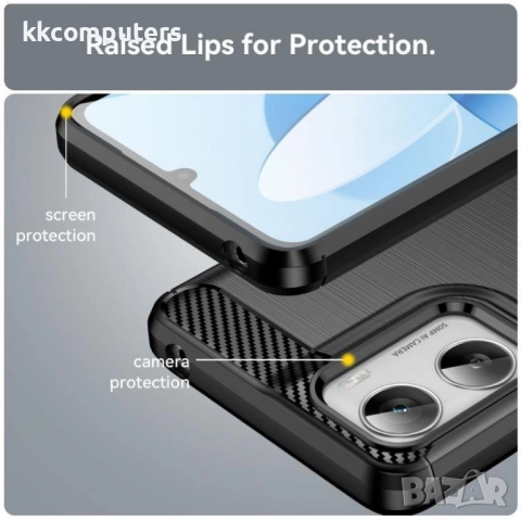Защитен TPU Калъф за Motorola Moto G06 4G / Moto G06 Power 4G- Въглеродно влакно, Вкл. Протектор, 3 , снимка 7 - Калъфи, кейсове - 52722733