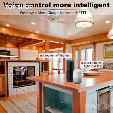 GEYUEYA Таванни LED вградени осветителни тела 5W RGBWC, димируеми, 350LM Smart APP Control, снимка 7 - Лед осветление - 49629116