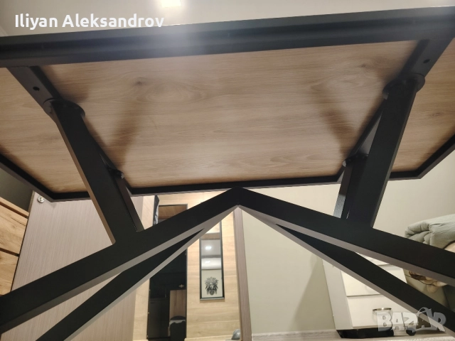 Метална холна маса с керамичен плот, снимка 6 - Маси - 52185379