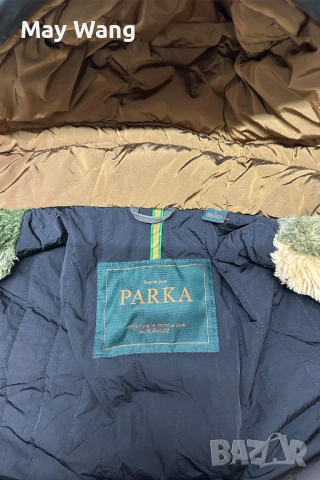 Мъжка зимна парка Scotch & Soda, Ватирана, с качулка, Тъмнозелен, L,  нова, снимка 9 - Якета - 53263389