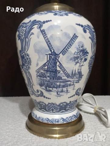 Комплект от две големи старинни порцеланови лампи - лампа, снимка 3 - Антикварни и старинни предмети - 47319748