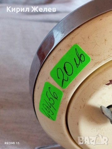 Стар механичен будилник SHANGHAI CHINA рядък за КОЛЕКЦИЯ ДЕКОРАЦИЯ 49456, снимка 7 - Антикварни и старинни предмети - 51958117