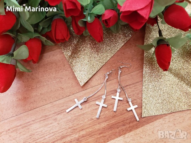 Обеци с кръстчета, снимка 1