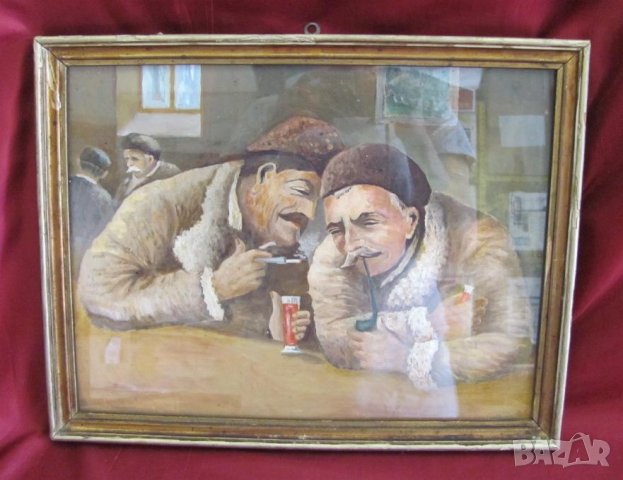 Стара Картина Масло Картон