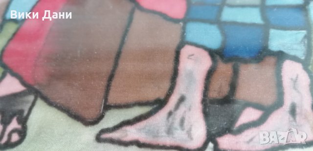 стилна рамкирана живопис в/у коприна от Израел, снимка 3 - Картини - 32906008