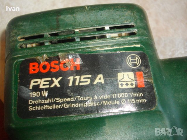 Bosch PEX115A-Швейцарски Кръгъл Ексцентър Виброшлайф-ф115мм-Добър-2 Скорости, снимка 6 - Други инструменти - 33158176