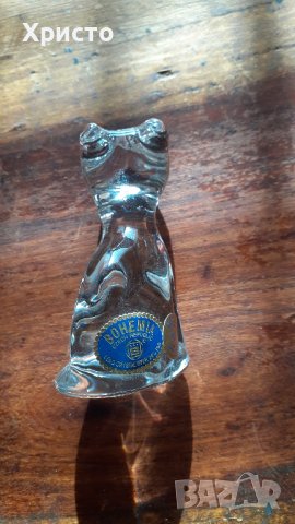 чешки кристал коте фигурка Бохемия, Bohemia Crystal, чисто нова, снимка 5 - Статуетки - 34498976