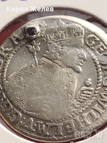 Сребърна монета 1/4 талер 1624г. Георг Вилхелм Кьониксберг Източна Прусия 14959, снимка 3 - Нумизматика и бонистика - 43001017