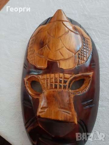 Африканска дървена маска, снимка 2 - Антикварни и старинни предмети - 39073551