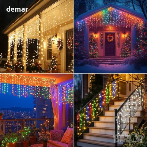 Коледни светлини GCMacau за открито 15+5M, 506 LED, 8 режима, снимка 6 - Лед осветление - 47978642