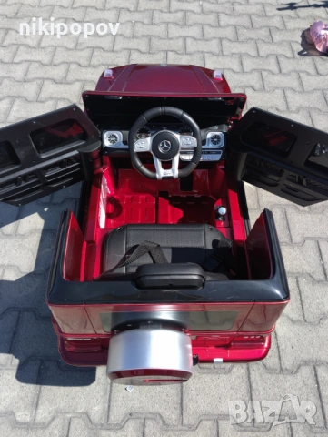 MERCEDES Акумулаторен джип AMG G63 мет. червен, снимка 8 - Детски велосипеди, триколки и коли - 53569435