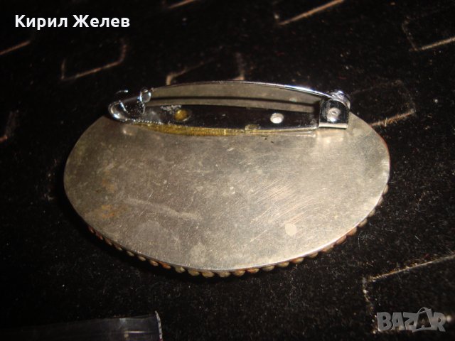 СТАРИННА САЧАНЕНА БРОШКА с ОГРОМЕН ШЛИФОВАН ЧЕРЕН ОНИКС РЪЧНА ЮВЕЛИРНА ИЗРАБОТКА 72361, снимка 6 - Антикварни и старинни предмети - 32265600