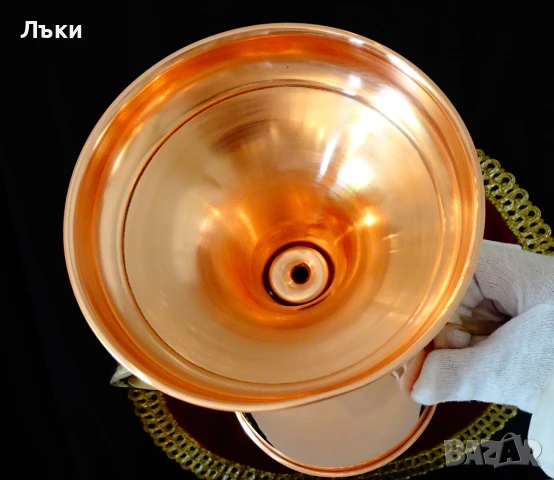 Меден бокал,чаша 650 мл.,чиста червена мед. , снимка 6 - Антикварни и старинни предмети - 51387903